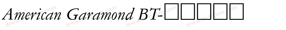 American Garamond BT字体转换